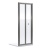 Rene Brushed Pewter Bi-Fold Door Square Shower Enclosure - 4mm Glass | Thumbnail Image
