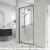 Rene Brushed Pewter Pivot Shower Door - 6mm Glass | Thumbnail Image
