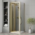 Rene Brushed Brass Bi-Fold Shower Door - 4mm Glass