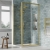 Rene Brushed Brass Sliding Shower Door - 6mm Glass