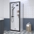 Rene Matt Black Pivot Shower Door - 6mm Glass
