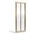 Rene Brushed Brass Bi-Fold Shower Door - 4mm Glass