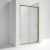 Rene Brushed Brass Sliding Shower Door - 6mm Glass