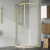 Rene Brushed Brass Quadrant Shower Enclosure - 6mm Glass