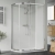 Rene Polished Chrome Offset Quadrant Shower Enclosure - 6mm Glass
