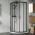 Rene Matt Black Quadrant Shower Enclosure - 6mm Glass