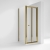Rene Brushed Brass Bi-Fold Shower Door - 4mm Glass