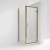 Rene Brushed Brass Hinged Door Square Shower Enclosure - 6mm Glass
