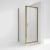 Rene Brushed Brass Pivot Door Square Shower Enclosure - 6mm Glass