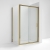 Rene Brushed Brass Sliding Shower Door - 6mm Glass