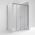 Rene Polished Chrome Double Sliding Door Rectangular Shower Enclosure - 6mm Glass