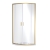 Nuie Rene Brushed Brass Quadrant Shower Enclosure 900mm x 900mm - 6mm Glass