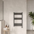 Nuie Round Bar Electric Thermostatic Heated Towel Rail 800mm H x 500mm W - Anthracite | Thumbnail Image