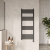 Nuie Round Bar Electric Thermostatic Heated Towel Rail 1200mm H x 500mm W - Anthracite | Thumbnail Image