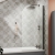Nuie Pacific Profile Round Top Hinged Bath Screen 1430mm H x 790mm W - 6mm Glass | Thumbnail Image