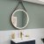 Nuie Salana Round LED Bathroom Mirror with Touch Sensor 600mm Diameter - Brushed Brass