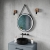 Nuie Salana Round LED Bathroom Mirror with Touch Sensor 800mm Diameter - Black