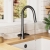 Nuie Samir Mono Kitchen Sink Mixer Tap Dual Lever Handle - Matt Black | Thumbnail Image