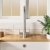 Nuie Samir Mono Kitchen Sink Mixer Tap Dual Lever Handle - Brushed Nickel | Thumbnail Image