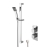 Nuie Sanford Twin Square Thermostatic Concealed Shower Valve with Slider Rail Kit - Chrome