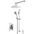 Nuie Sanford Manual Concealed Complete Mixer Shower with Diverter - Chrome