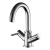 Nuie Series 2 Economy Mono Basin Mixer Tap with Push Button Waste Dual Handle - Chrome
