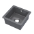 Nuie Undermount Fireclay Kitchen Sink 1.0 Bowl with Overflow 457mm L x 457mm W - Soft Black