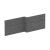 Nuie Square Shower Bath Front Panel 520mm H x 1700mm W - Anthracite Woodgrain