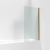 Nuie Pacific Brushed Brass Profile Square Hinged Bath Screen 1430mm H x 790mm W - 6mm Glass