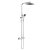 Nuie Square Bar Mixer Shower with Shower Kit and Fixed Head - Chrome