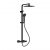 Nuie Square Thermostatic Bar Mixer Shower with Shower Kit and Fixed Head - Matt Black