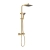 Nuie Square Bar Mixer Shower with Shower Kit and Fixed Head - Brushed Brass