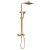 Nuie Square Bar Mixer Shower with Shower Kit and Fixed Head - Brushed Brass