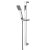 Nuie Wall Mounted Square Thermostatic Bath/Shower Mixer Tap with Slider Rail Kit - Chrome