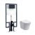 Nuie Round Wall Hung Pan with Matt Black Flush Plate and 5-in-1 Frame (including Soft Close Seat) | Thumbnail Image