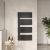 Nuie Flat Panel Electric Towel Rail 1213mm H x 500mm W - Matt Black