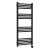 Nuie Round Bar Matt Black Electric Ladder Towel Rail