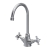Nuie Traditional Mono Kitchen Sink Mixer Tap Dual Handle - Brushed Nickel