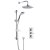 Nuie Triple Round Thermostatic Concealed Complete Mixer Shower - Chrome
