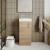Nuie Vault Floor Standing 1-Door Vanity Unit with Basin 400mm Wide - Bleached Oak