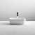 Nuie Vessel Square Sit-On Countertop Basin 455mm Wide - Matt White