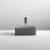 Nuie Vessel Rectangular Sit-On Countertop Basin 365mm Wide - Matt Grey