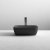 Nuie Vessel Square Sit-On Countertop Basin 455mm Wide - Matt Black