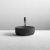 Nuie Vessel Round Sit-On Countertop Basin 350mm Wide - Matt Black