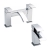 Nuie Vibe Mono Basin Mixer Tap and Bath Filler Tap Pillar Mounted - Chrome