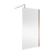 Nuie Wet Room Screen 1850mm High x 1100mm Wide with Support Bar 8mm Glass - Brushed Bronze | Thumbnail Image