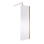 Nuie Wet Room Screen 1850mm High x 700mm Wide with Support Bar 8mm Glass - Brushed Bronze | Thumbnail Image
