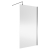 Nuie Wet Room Screen 1850mm High x 1100mm Wide with Support Bar 8mm Glass - Brushed Pewter | Thumbnail Image