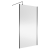 Nuie Outer Framed Wetroom Screen 1850mm High x 1100mm Wide with Support Bar 8mm Glass - Brushed Pewter | Thumbnail Image