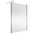 Nuie Outer Framed Wetroom Screen 1850mm High x 1400mm Wide with Support Bar 8mm Glass - Brushed Pewter | Thumbnail Image